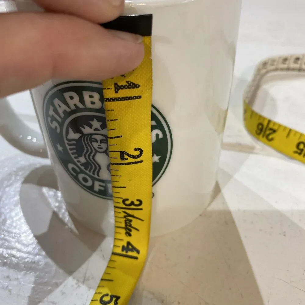 Starbucks Coffee Tea  Mug 2006 Logo Double Sided White Green Siren - Picture 8 of 8